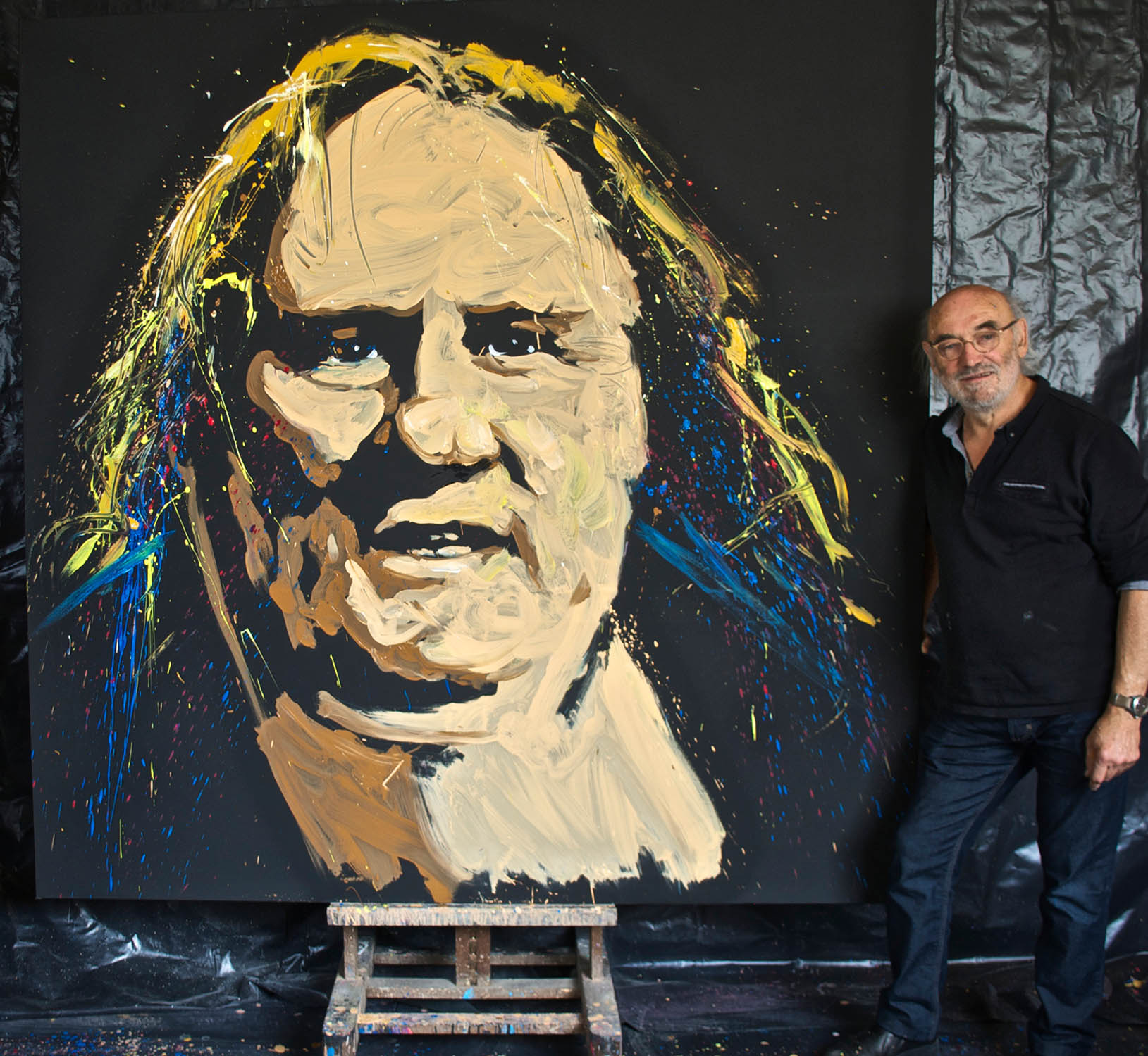 portrait Depardieu tableau peintre